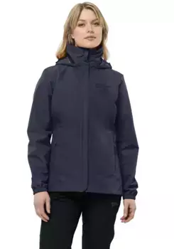 Функциональная куртка Jack Wolfskin "STORMY POINT 2L JKT W", с капюшоном, со складным капюшоном, синий