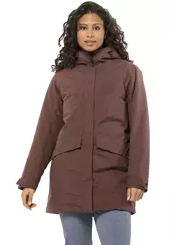 Функциональная куртка Jack Wolfskin "TEMPELHOF COAT W", с капюшоном, с наполнителем из синтетического волокна, цвет Wild Ginger