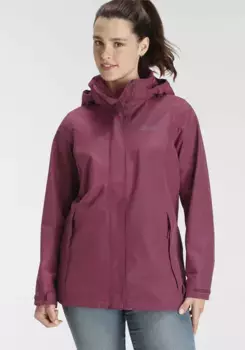 Функциональная куртка Jack Wolfskin "TOCORA JACKET WOMEN" с капюшоном, водонепроницаемая, ветрозащитная и дышащая, цвет Sangria Red