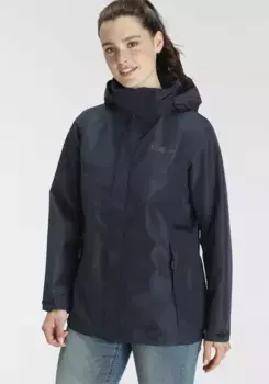 Функциональная куртка Jack Wolfskin "TOCORA JACKET WOMEN" с капюшоном, водонепроницаемая, ветрозащитная и дышащая, синий