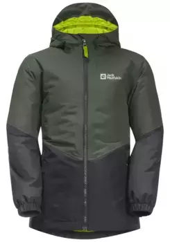 Функциональная куртка Jack Wolfskin "TRIOS JACKET K", с капюшоном, зеленый