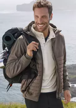 Функциональная куртка John Devin с капюшоном, всесезонная, коричневый