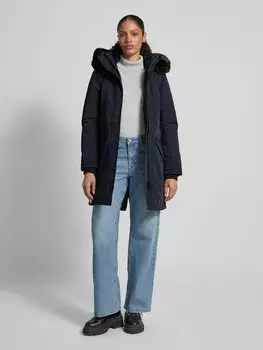 Функциональная куртка прямого кроя с капюшоном и отделкой из искусственного меха, модель «ДОМИНО» Wellensteyn, темно-синий