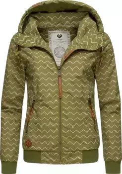 Функциональная куртка Ragwear "Nuggie A", с капюшоном, стильная переходная куртка с большим капюшоном, зеленый