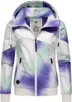 Функциональная куртка Ragwear "Nuggie Block Ombre Intl.", с капюшоном, переходная куртка с эффектным узором батик, синий