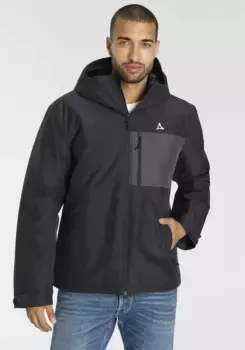 Функциональная куртка Schffel "Куртка Ховдала" с капюшоном, дышащая, водоотталкивающая и ветрозащитная, черный