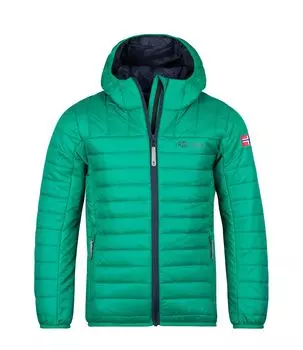 Функциональная куртка Trollkids Steppjacke Eikefjord, цвет Pfeffergrn/Marineblau