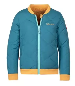 Функциональная куртка Trollkids Wendejacke Hamar, цвет Blaugrn/Honig/Wasserblau