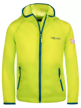 Функциональная куртка Trollkids Windbreaker Fjell, цвет Limette