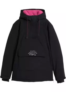 Функциональная лыжная куртка оверсайз на флисовой подкладке Bpc Bonprix Collection, черный