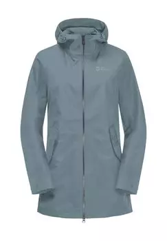 Функциональная парка Дакар, молния, капюшон, женская Jack Wolfskin, цвет Citadel