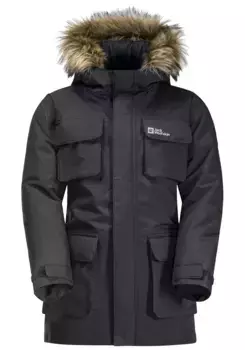 Функциональная парка Jack Wolfskin "GLACIER PEAK PARKA K", с капюшоном, цвет Phantom