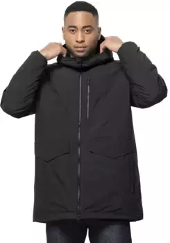 Функциональная парка Jack Wolfskin "KOENIGSBAU PARKA", с капюшоном, с наполнителем из синтетического волокна, черный