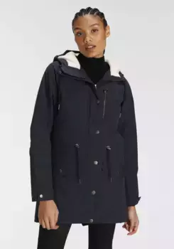 Функциональная парка Jack Wolfskin "NEW DUNVILLE", с капюшоном, водоотталкивающая, ветронепроницаемая и дышащая, синий