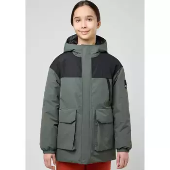 Функциональная парка Jack Wolfskin «TEEN 2L INS PARKA Y», с капюшоном, цвет slate-green