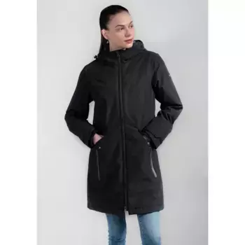 Функциональная парка Polarino с капюшоном, водонепроницаемая, дышащая и ветрозащитная. Водяной столб 3000мм, черный