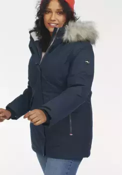 Функциональная парка Polarino с капюшоном, водоотталкивающая, ветронепроницаемая и дышащая, синий