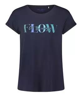 Функциональная рубашка Betty Barclay Rundhals-Shirt mit Aufdruck, цвет Blau/Blau