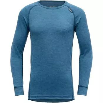 Функциональная рубашка Breeze Merino Shirt Junior синяя меланж DEVOLD, цвет blau