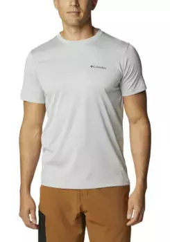 Функциональная рубашка Columbia "ZERO RULES SHORT SLEEVE SHIRT" с фирменной надписью, цвет Columbia Grey Heather