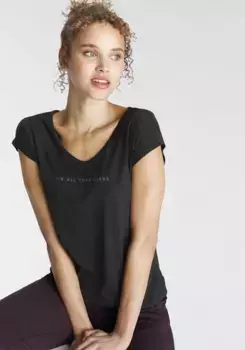 Функциональная рубашка FAYN SPORTS "Cuffed Tee" с прорезными рукавами, черный