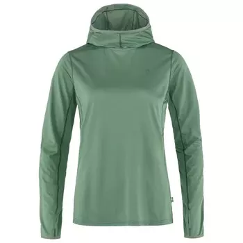 Функциональная рубашка Fjllrven Women's Abisko Sun Hoodie, цвет Patina Green