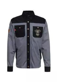 Функциональная рубашка функциональная куртка со съемной подкладкой из софтшелла kk adventure gear - motor service King Kerosin, серый
