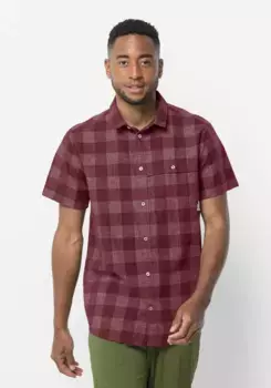 Функциональная рубашка Jack Wolfskin "HIGHLANDS SHIRT M", цвет Deep-Ruby-Check