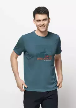Функциональная рубашка Jack Wolfskin "HIKING S/S GRAPHIC T M", синий