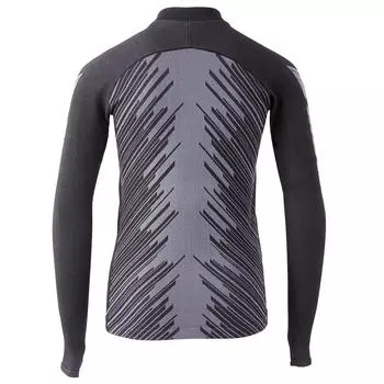 Функциональная рубашка Keepwarm 900 теплая и дышащая детская черно-серая KIPSTA, черный/угольно-серый