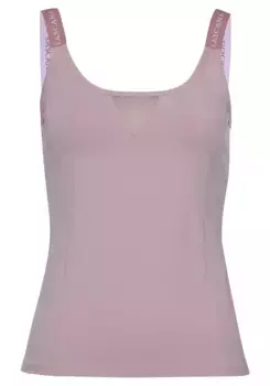 Функциональная рубашка LASCANA ACTIVE с маркированными бретелями и сетчатой вставкой, розовый