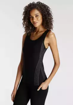 Функциональная рубашка LASCANA ACTIVE с принтом оптического отражателя, черный