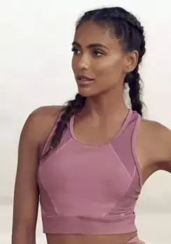 Функциональная рубашка LASCANA ACTIVE с сетчатой вставкой, розовый