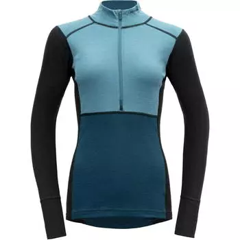 Функциональная рубашка Lauparen Merino 190 Zip Neck Wmn Moon-Ink-Flood DEVOLD, цвет grau