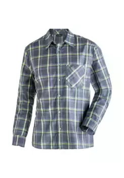 Функциональная рубашка Maier Sports "Claas", мужская рубашка, клетчатая рубашка с длинными рукавами для активного отдыха и отдыха, голубой