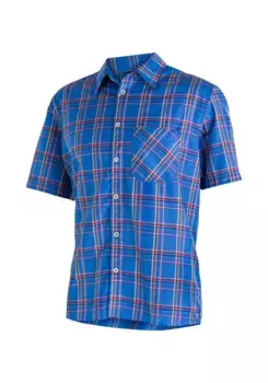 Функциональная рубашка Maier Sports "Mauro", клетчатая рубашка с короткими рукавами для походов, путешествий и отдыха, синий