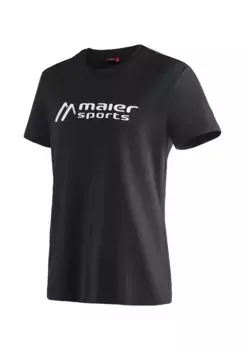 Функциональная рубашка Maier Sports "MS Tee M", универсальная рубашка с круглым вырезом из эластичного материала, черный
