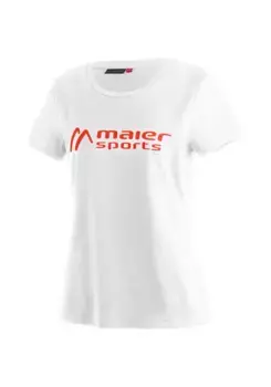 Функциональная рубашка Maier Sports "MS Tee W", универсальная рубашка с круглым вырезом из эластичного материала, белый
