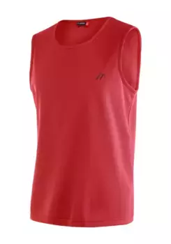 Функциональная рубашка Maier Sports "Питер", мужская майка с круглым вырезом, уличная рубашка из пике, быстросохнущая, красный