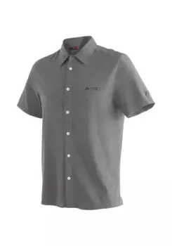 Функциональная рубашка Maier Sports "Sinnes Tec MS/S", легкая, эластичная трекинговая рубашка с солнцезащитным воротником, серый