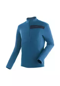 Функциональная рубашка Maier Sports "Skutvik HZ M", функциональный средний слой для мужчин, высокая воздухопроницаемость, голубой