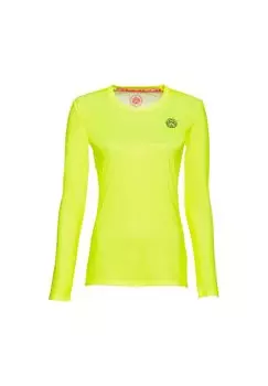 Функциональная рубашка Mina с круглым вырезом и длинными рукавами BIDI BADU, цвет Neongelb