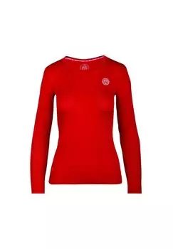 Функциональная рубашка Mina с круглым вырезом и длинными рукавами BIDI BADU, цвет Dunkelrot