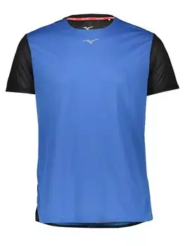 Функциональная рубашка Mizuno Laufshirt DryAeroFlow, цвет Blau/Schwarz
