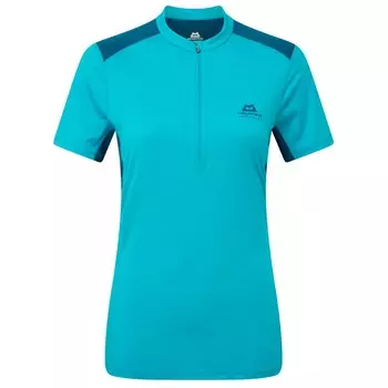 Функциональная рубашка Mountain Equipment Women's Nava S/S Zip T, цвет Topaz/Majolica Blue