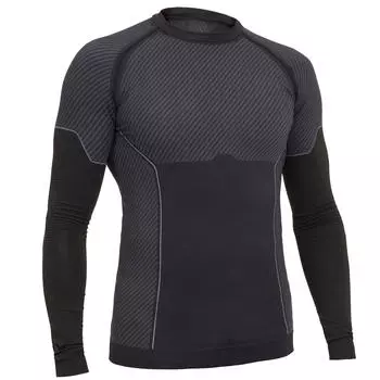 Функциональная рубашка парусная женская Race 500 серая TRIBORD, жемчужно-серый/угольно-серый