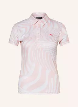 Функциональная рубашка-поло J.LINDEBERG, белый/светло-розовый