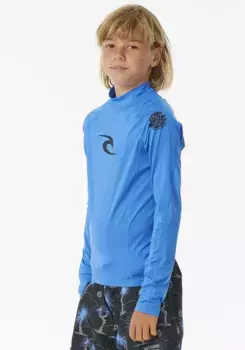 Функциональная рубашка Rip Curl "BRAND WAVE UPF L/S-BOY", цвет Blue Gum