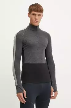 Функциональная рубашка с длинными рукавами Icebreaker Merino 200 ZoneKnit, черный