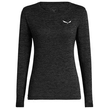 Функциональная рубашка Salewa Puez Melange Dry L/S Tee, цвет Black Out Melange
